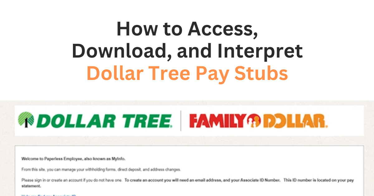 How to Access, Download, and Interpret Dollar Tree Pay Stubs